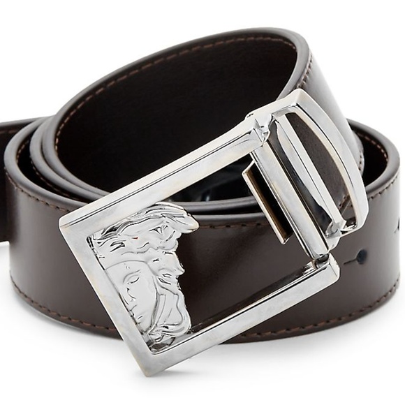 Versace Other - NEW Versace Collection Logo Leather belt Brown